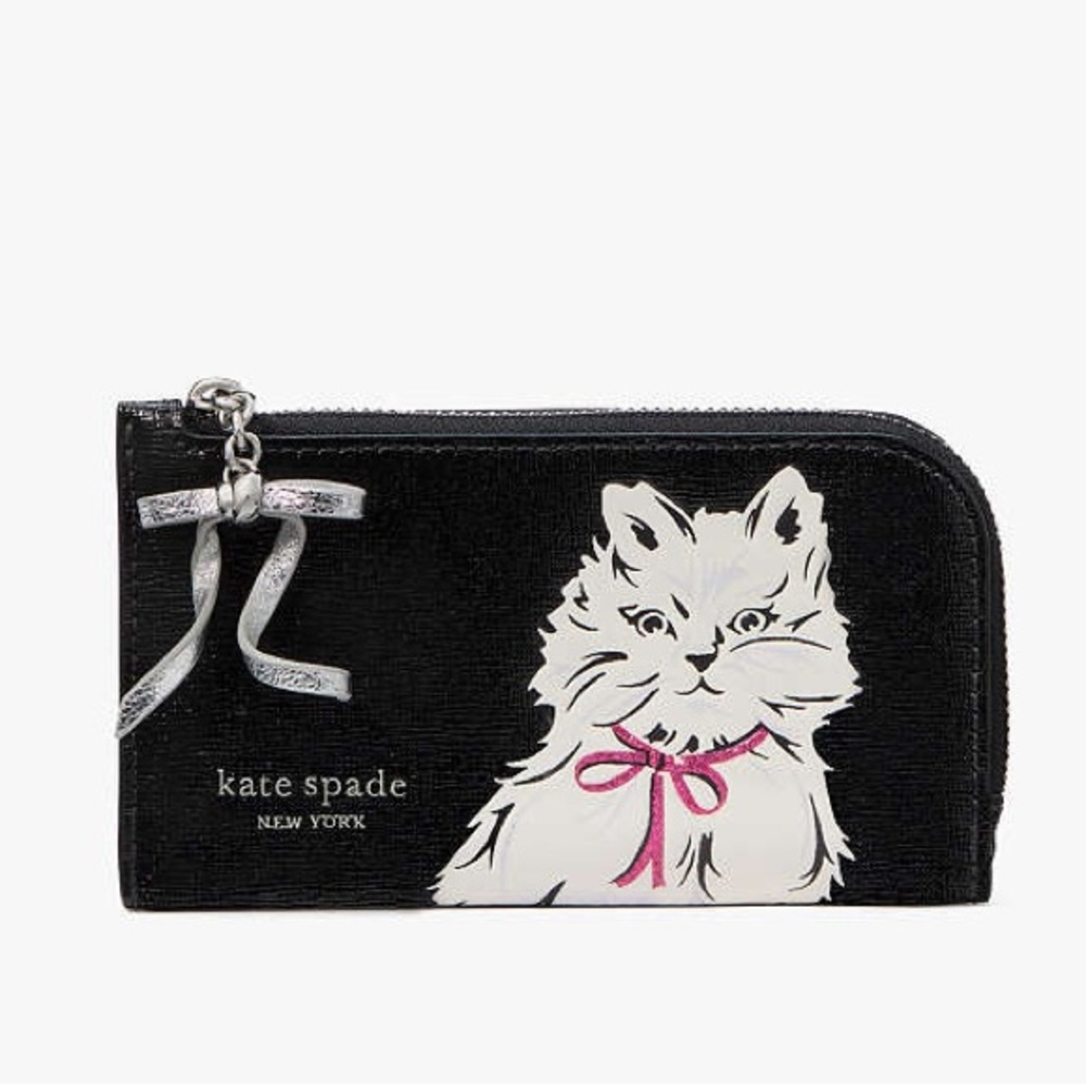 Kate Spade New York "Whiskers" Small Slim Bifold Wallet 🎀Collectable